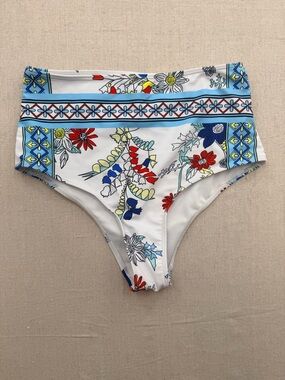 Paisley High Waisted Swim Bottom- Medium